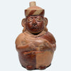 Moche Polychrome Pottery Male Stirrup Vessel
