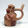 Moche Polychrome Pottery Male Stirrup Vessel