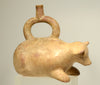 Pre-Columbian Moche Pottery Bear Stirrup Vessel