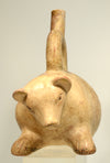Pre-Columbian Moche Pottery Bear Stirrup Vessel