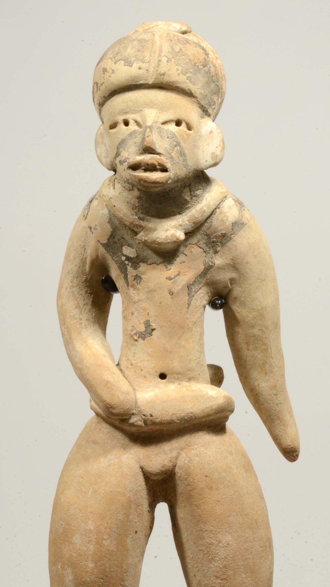 Pre Columbian Huastec Pottery Ball Player Wearing a Yoke