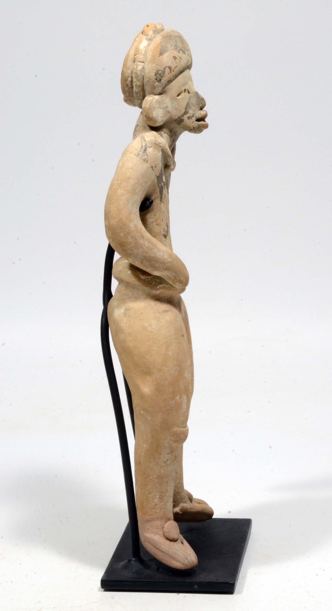 Pre Columbian Huastec Pottery Ball Player Wearing a Yoke