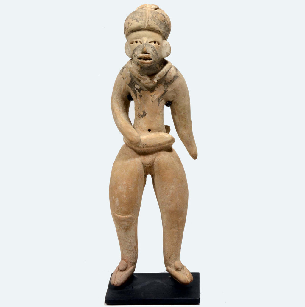 Pre Columbian Huastec Pottery Ball Player Wearing a Yoke