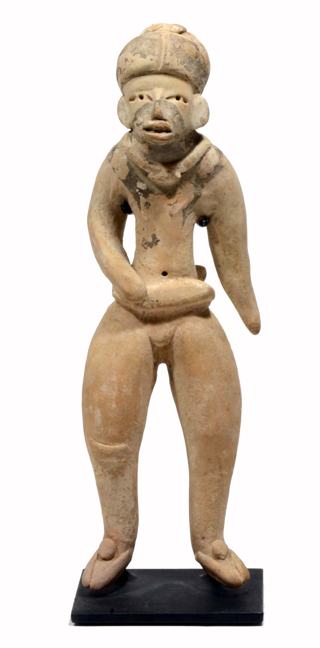 Pre Columbian Huastec Pottery Ball Player Wearing a Yoke