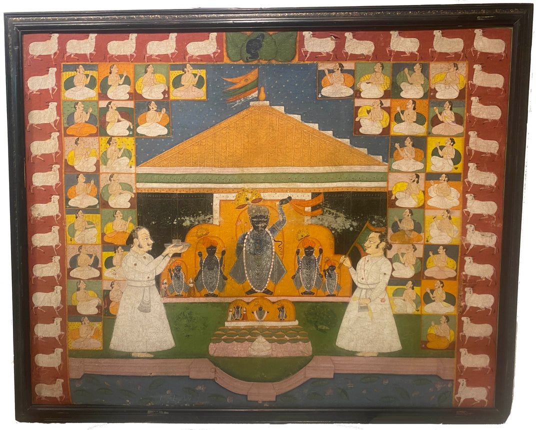 Large Colorful Indian Shrinathji Pichwai Painting