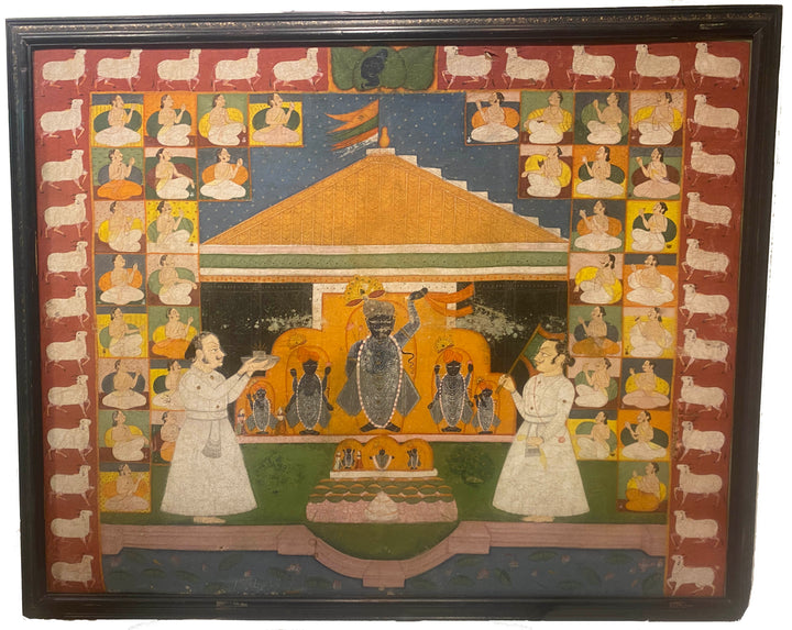 Large Colorful Indian Shrinathji Pichwai Painting