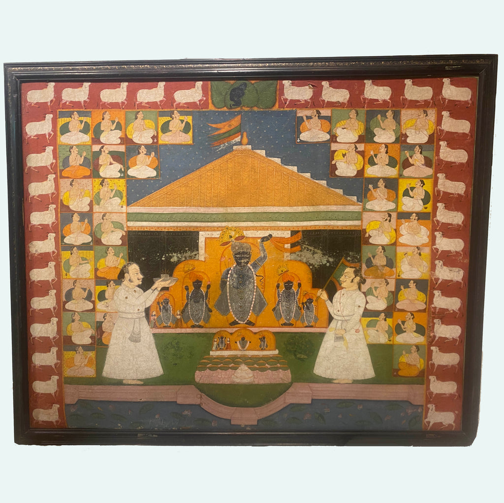 Large Colorful Indian Shrinathji Pichwai Painting