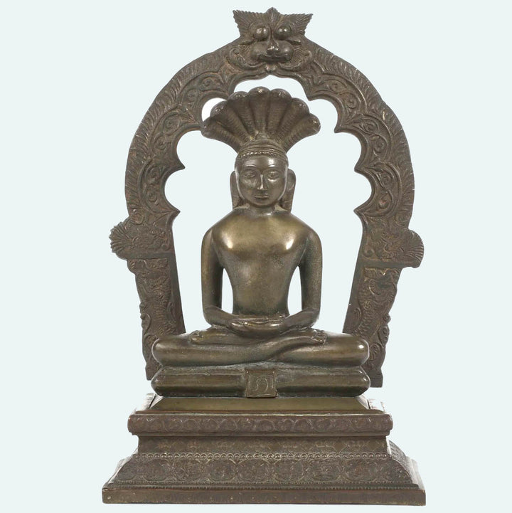 Indian Bronze Seated Buddha Tirthankara
