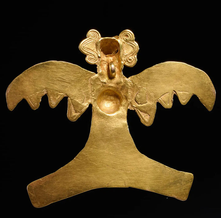 Pre Columbian Veraguas 14k Gold Avian Pendant