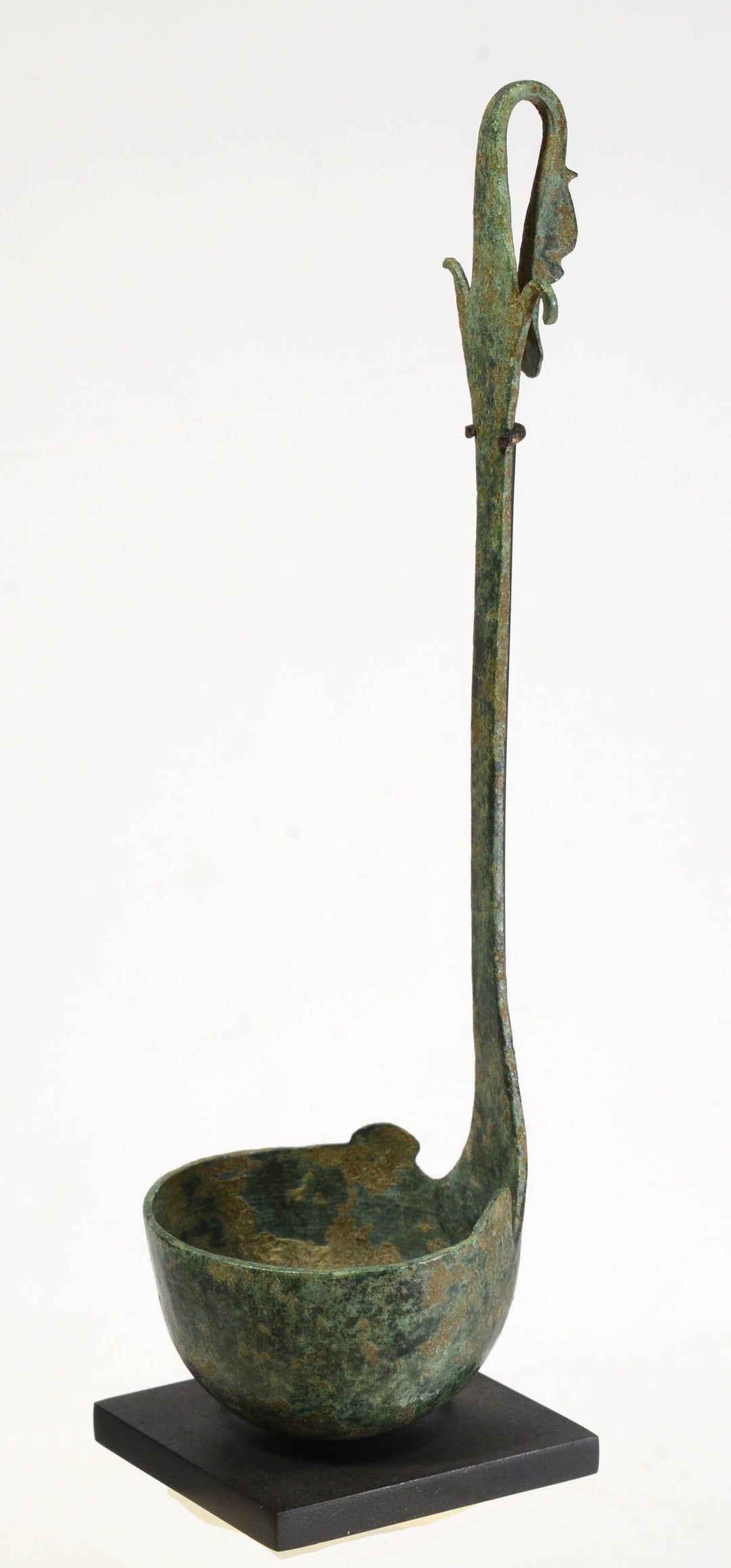 Etruscan Bronze Ladle with Dolphin Handle