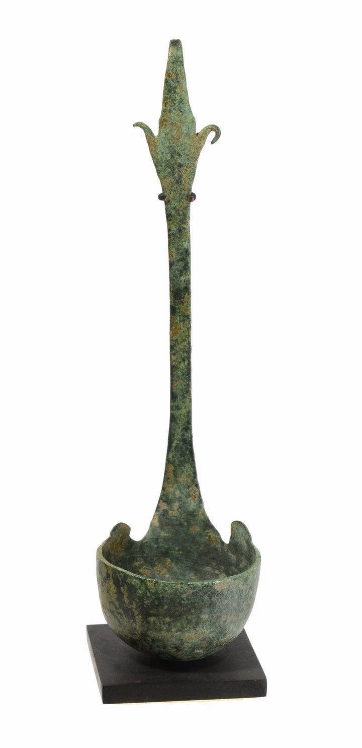 Etruscan Bronze Ladle with Dolphin Handle