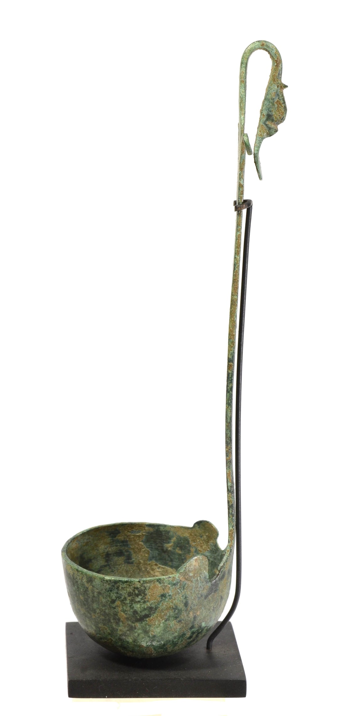 Etruscan Bronze Ladle with Dolphin Handle