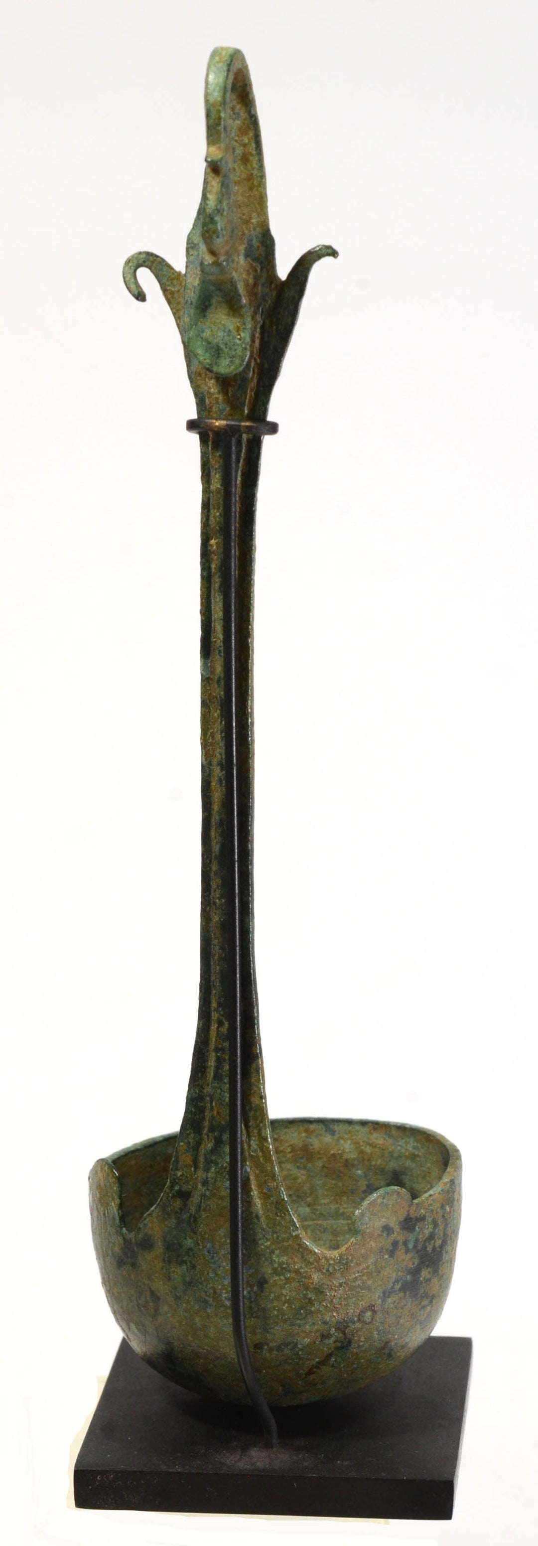 Etruscan Bronze Ladle with Dolphin Handle