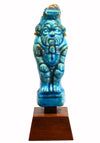 Ancient Egyptian Deep Blue Glaze Standing Bes