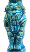 Ancient Egyptian Deep Blue Glaze Standing Bes