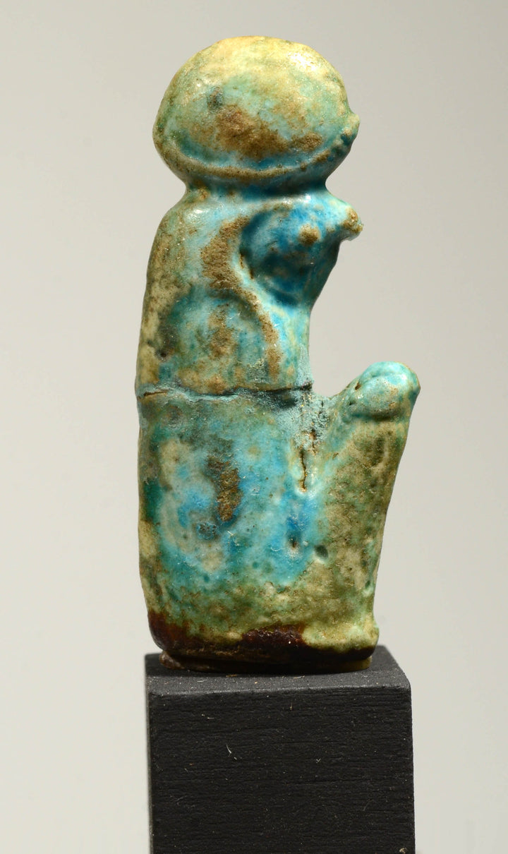 Ancient Egyptian Faience Amulet of God Ra Horakhty