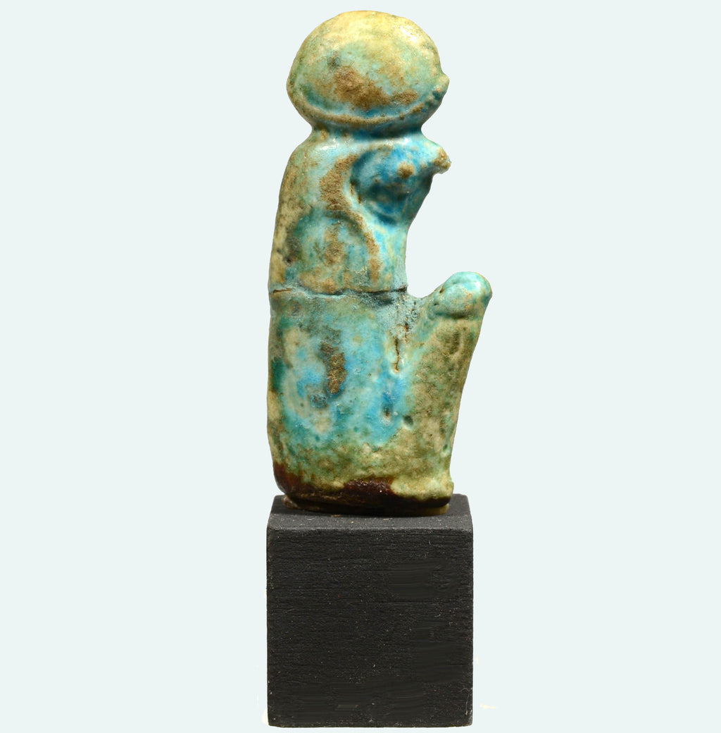 Ancient Egyptian Faience Amulet of God Ra Horakhty