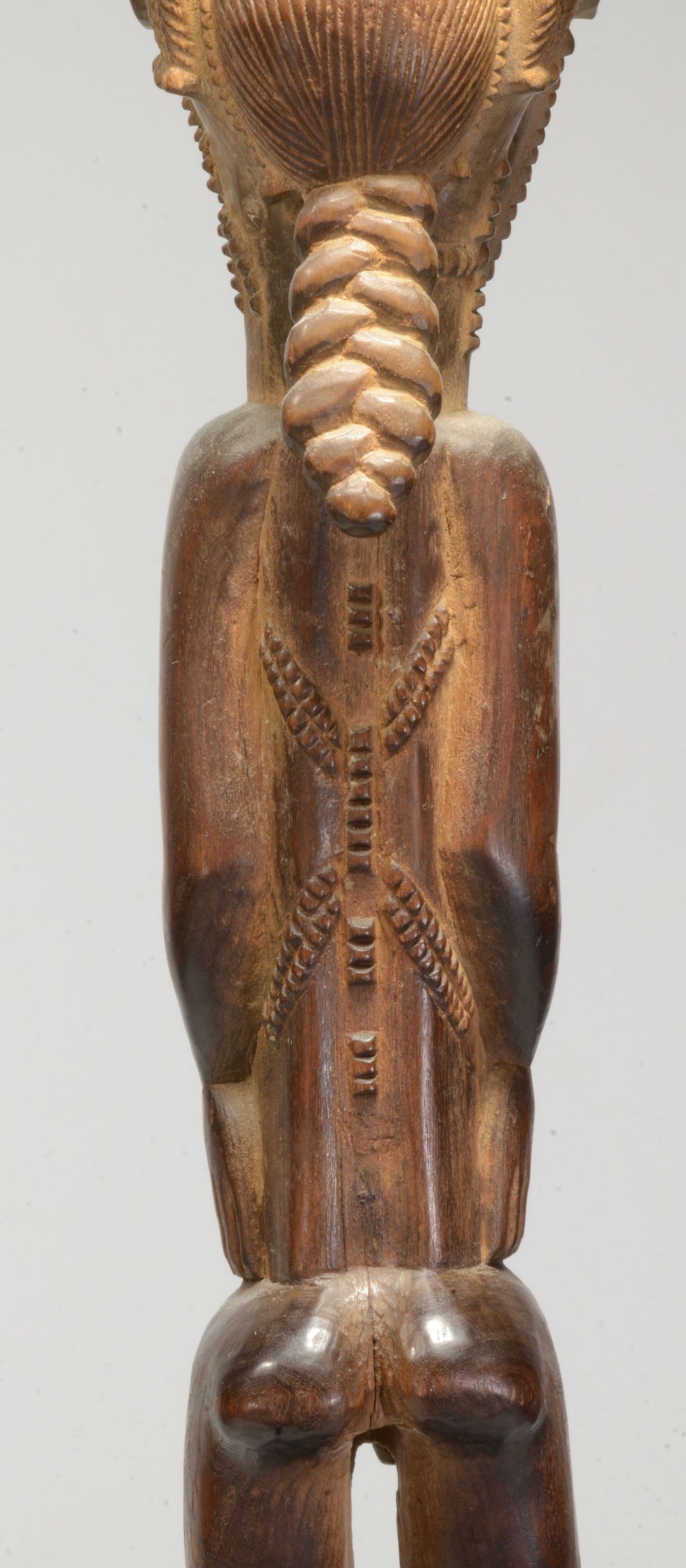 Fine Baule Wood Carved Male Spirit Spouse  Blolo Bian
