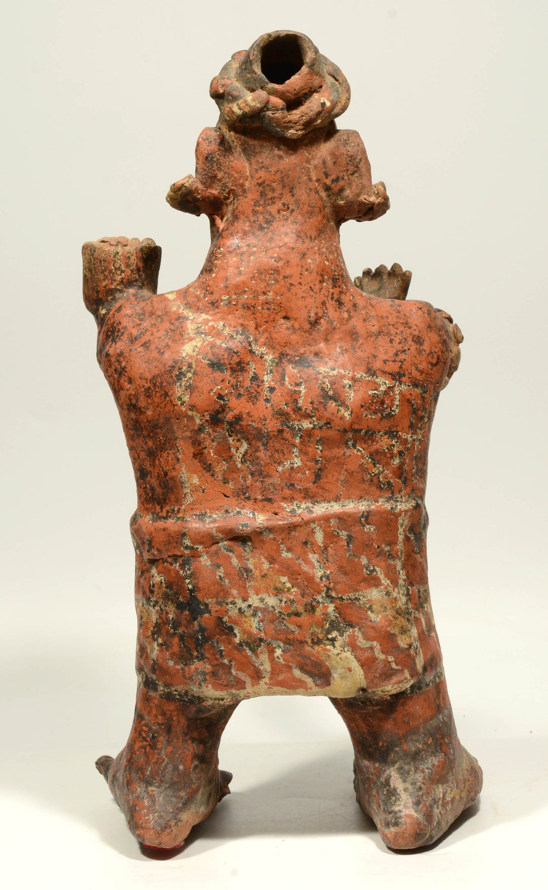 Tall Pre-Columbian Nayarit Polychrome Standing Female