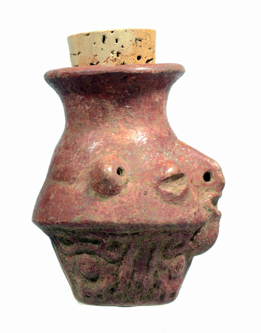 Mayan Pottery Human Headed Poison Pot