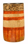 Mayan Polychrome Pottery Ritual Cylinder with Inscription