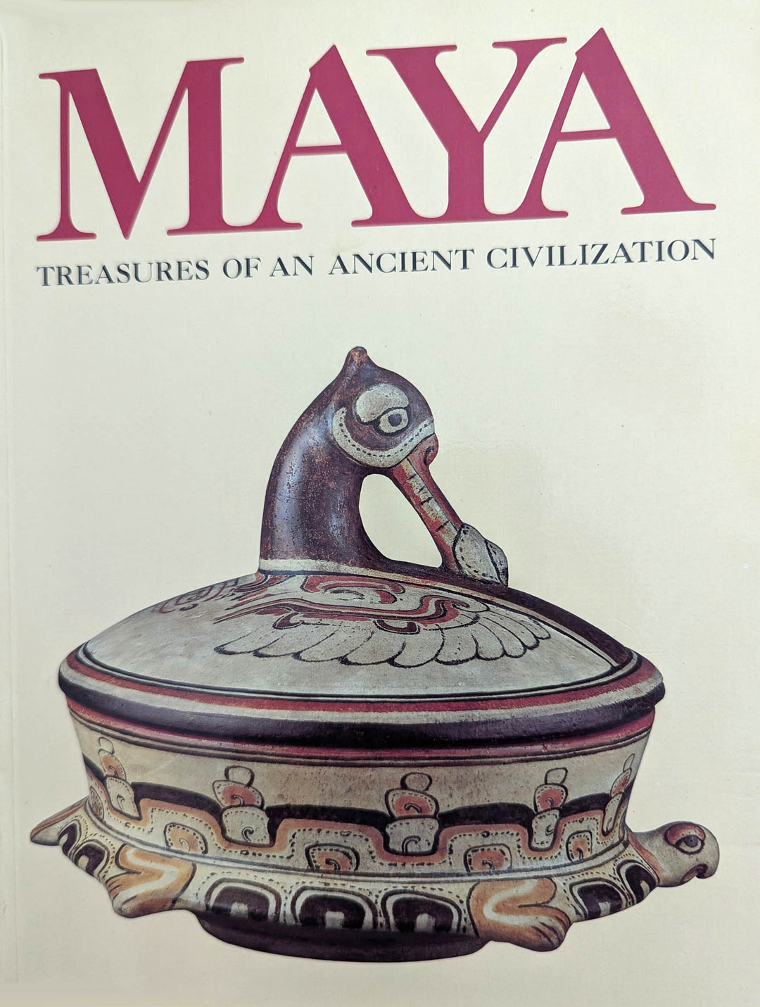 Mayan Polychrome Pottery Ritual Cylinder with Inscription