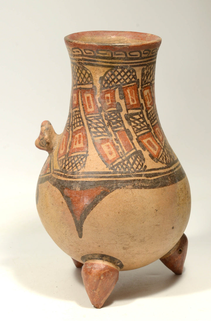Pre-Columbian Costa Rican Polychrome Tripod Ceremonial Urn