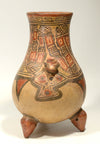 Pre-Columbian Costa Rican Polychrome Tripod Ceremonial Urn