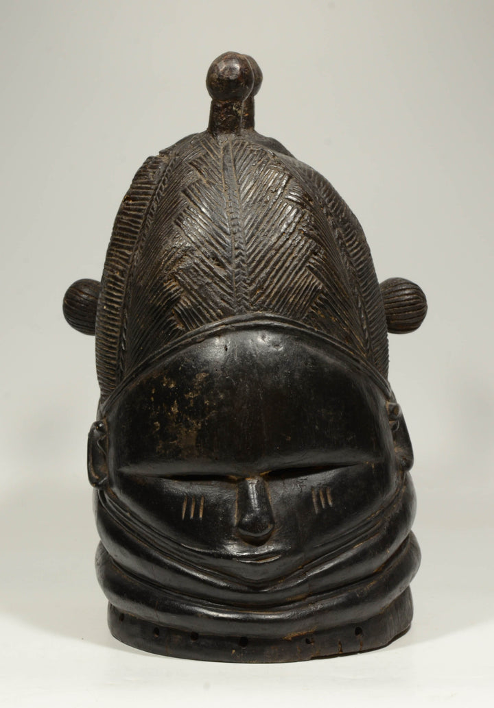 African Mende Sande Society Bundu Helmet Mask