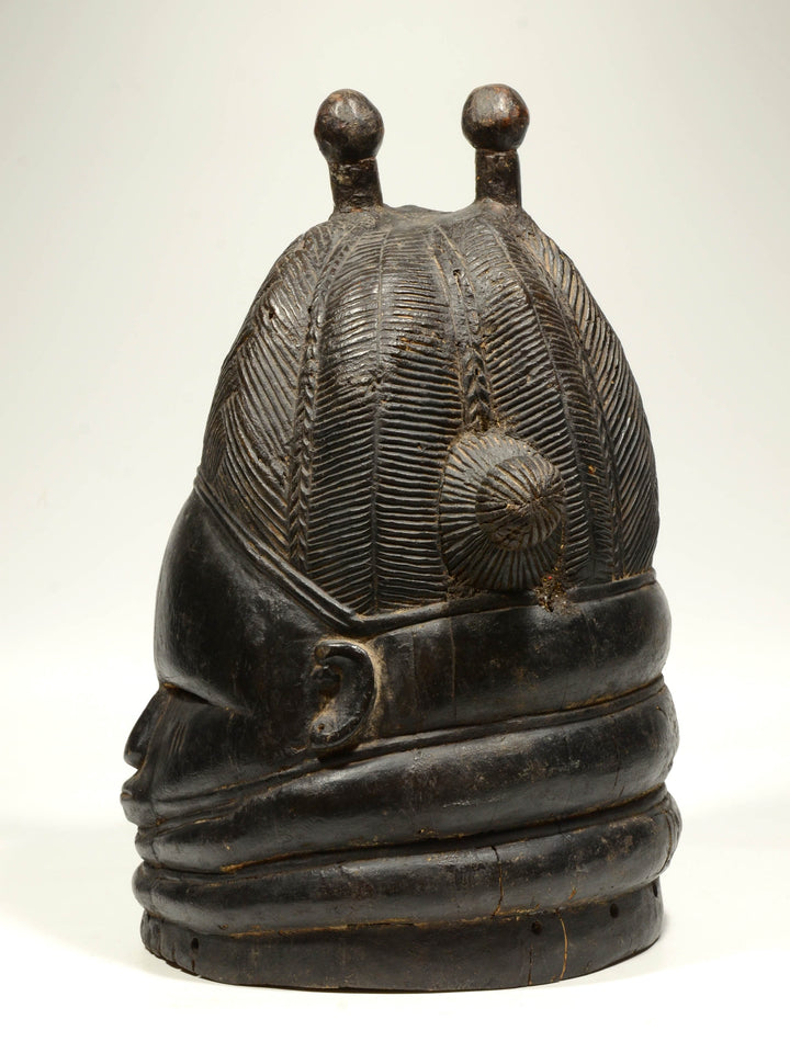 African Mende Sande Society Bundu Helmet Mask