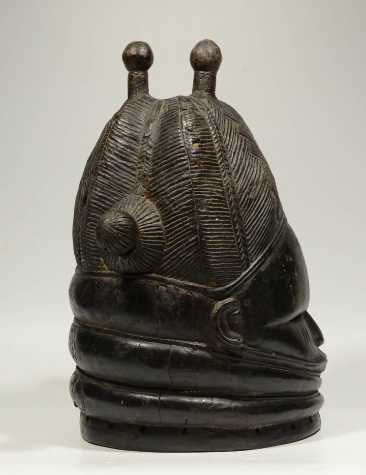 African Mende Sande Society Bundu Helmet Mask