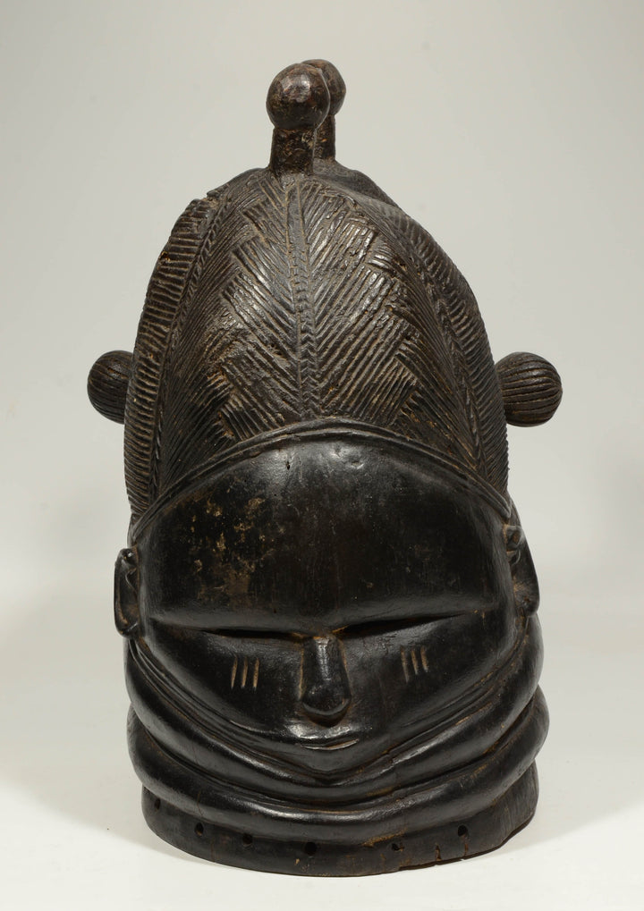 African Mende Sande Society Bundu Helmet Mask