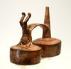 Lambayeque Double Lobed Acrobat Pottery Stirrup Vessel