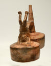Lambayeque Double Lobed Acrobat Pottery Stirrup Vessel