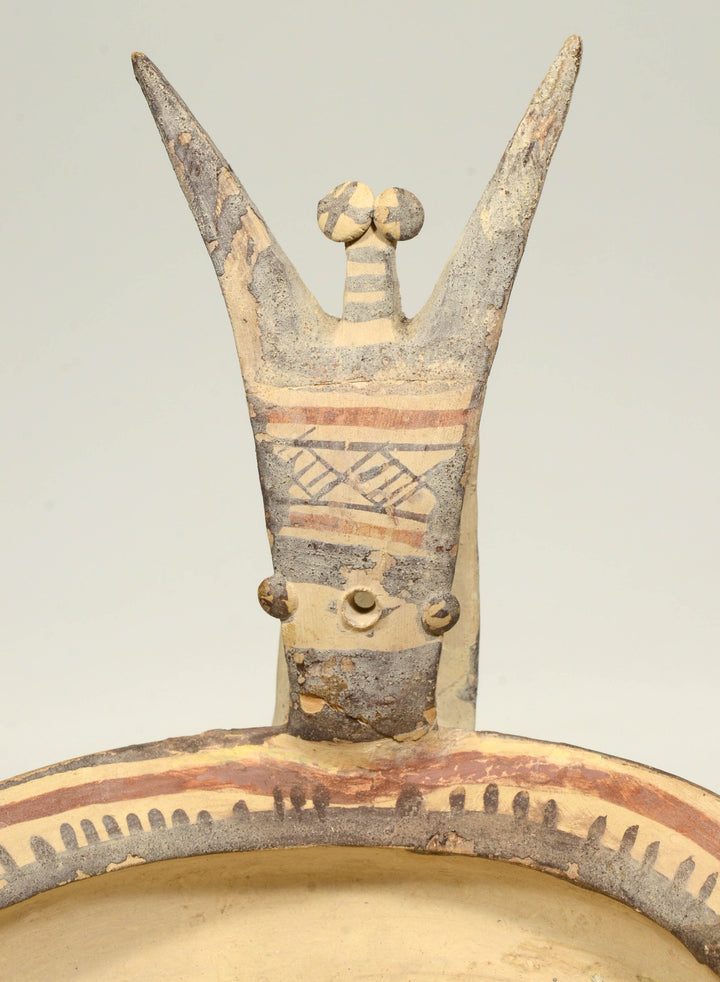 Daunian Pottery Kyathos with Creature on Handle