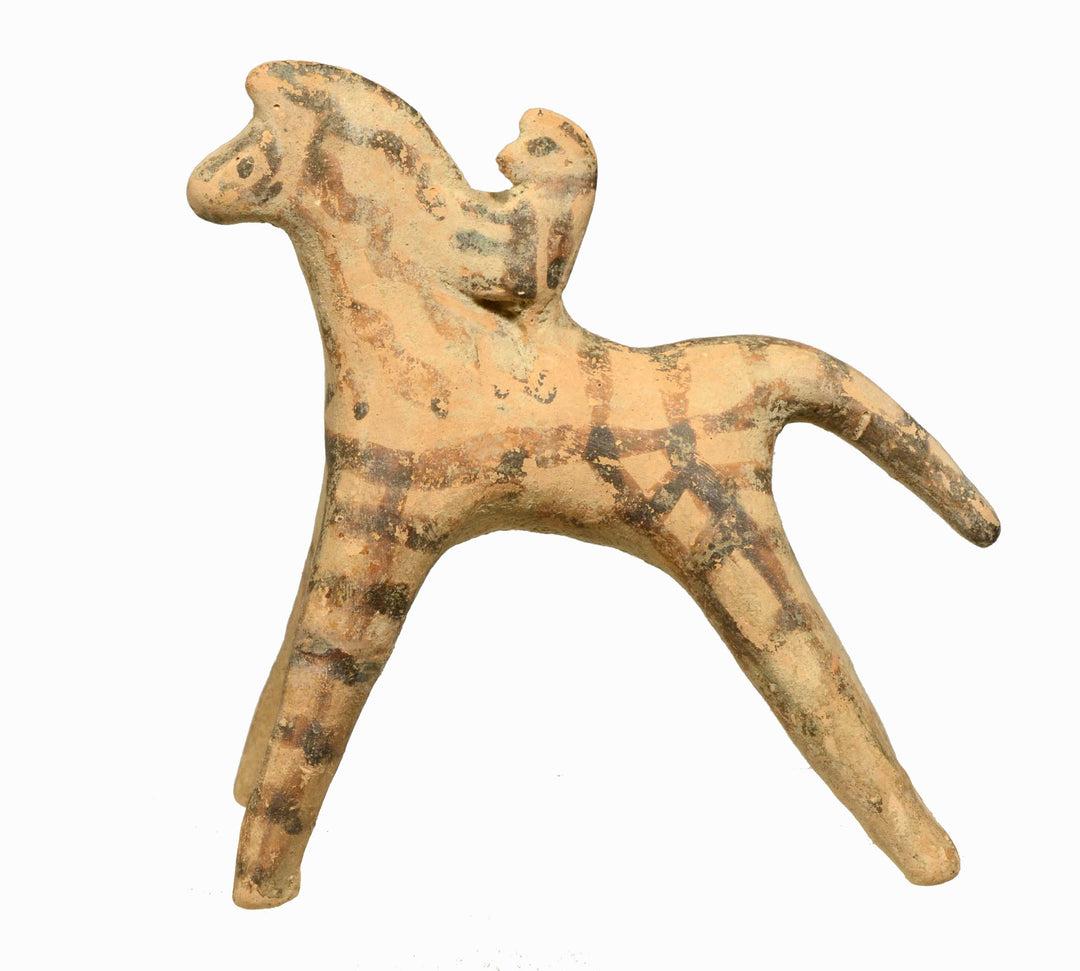 Ancient Greek Geometric Terrocotta Horse and Rider