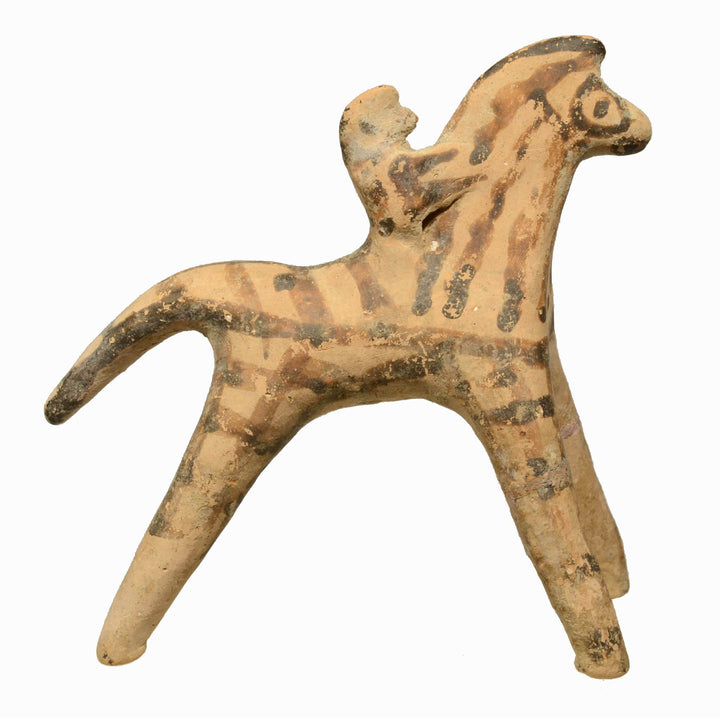 Ancient Greek Geometric Terrocotta Horse and Rider