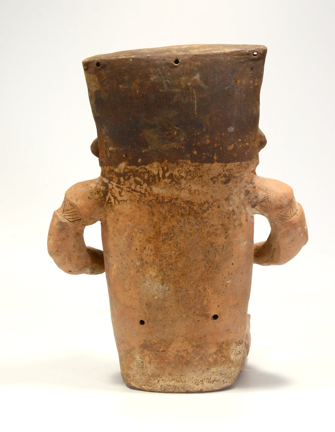 Large Quimbaya Pottery Seated Female Retablo