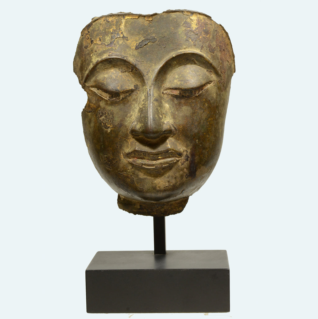 Thai Ayuthia Bronze Head of Buddha