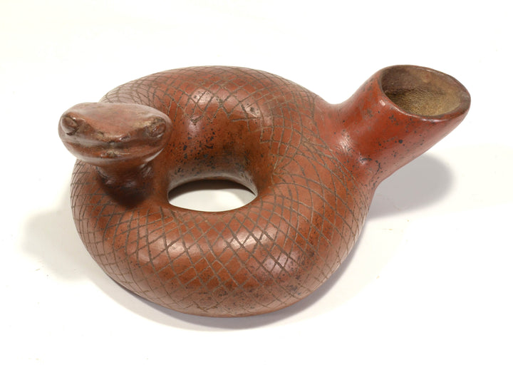 Pre-Columbian Colima Pottery Redware Snake