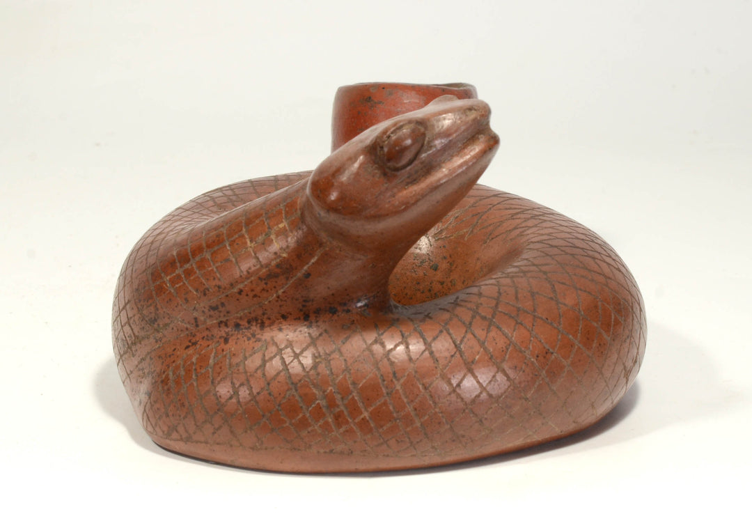 Pre-Columbian Colima Pottery Redware Snake