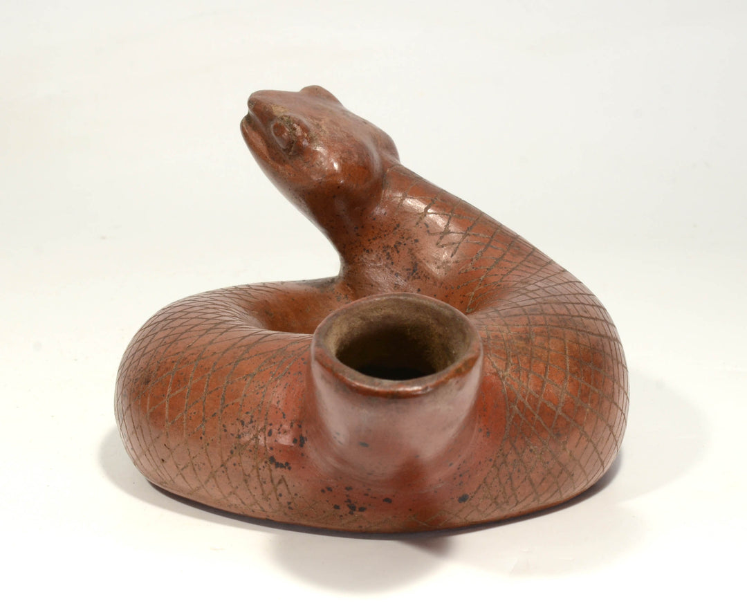 Pre-Columbian Colima Pottery Redware Snake