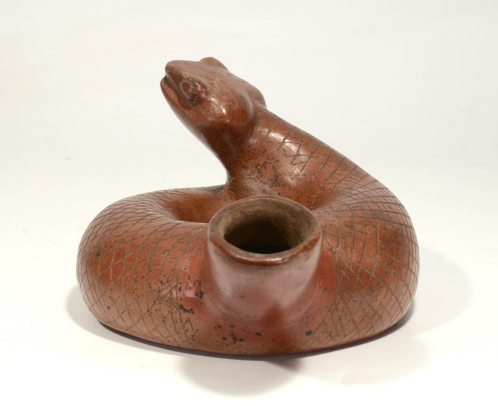 Pre-Columbian Colima Pottery Redware Snake