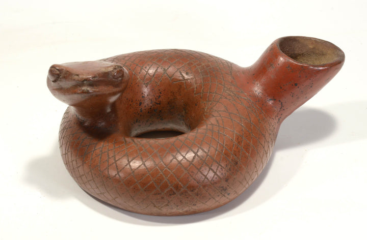 Pre-Columbian Colima Pottery Redware Snake