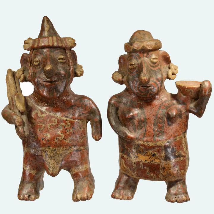 Pre-Columbian Nayarit Pottery Male and Female Couple (2)