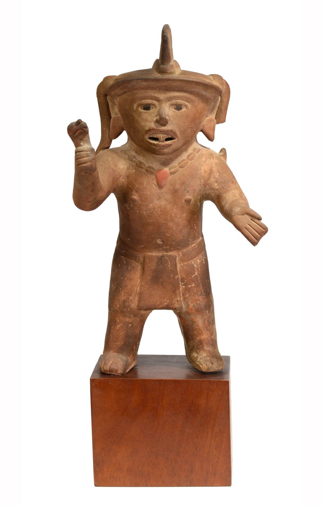 Veracruz Pottery Standing Priest holding Rattle