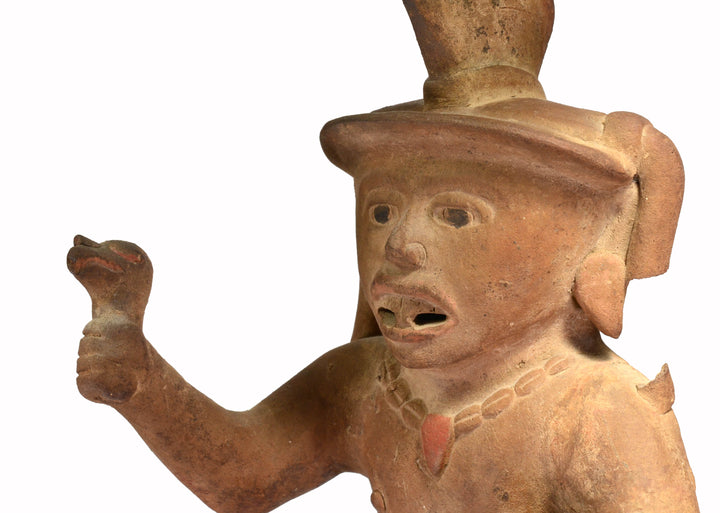 Veracruz Pottery Standing Priest holding Rattle