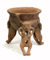 Pre-Columbian Chiriqui Pottery Tripod Vessel with Monkey Legs