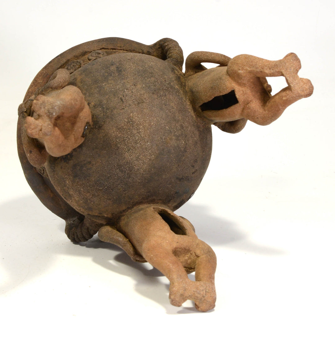 Pre-Columbian Chiriqui Pottery Tripod Vessel with Monkey Legs