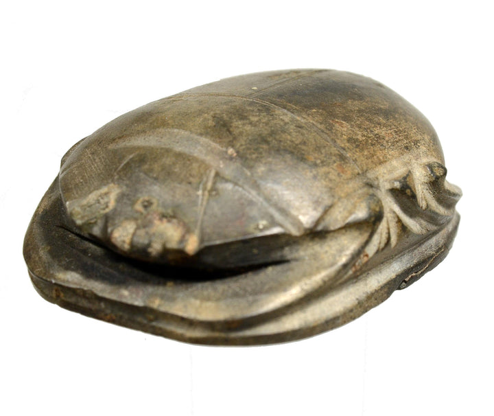 Ancient Egyptian Green Schist Stone Heart Scarab